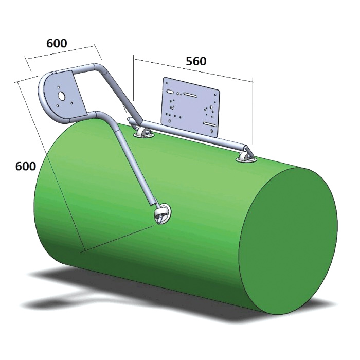 Стойка рулевая с креплением на баллон надувной лодки 25мм в Таганроге